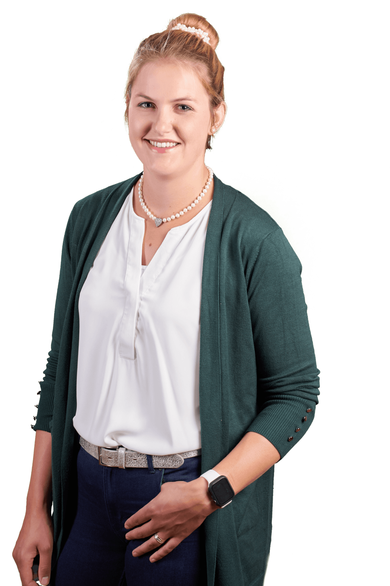 Anne Olthoff-Hoge. Mitarbeiterin bei Gesing Tierzucht, einem Unternehmen für Jungsauenvermarktung und Weiterentwicklung deren Genetik.